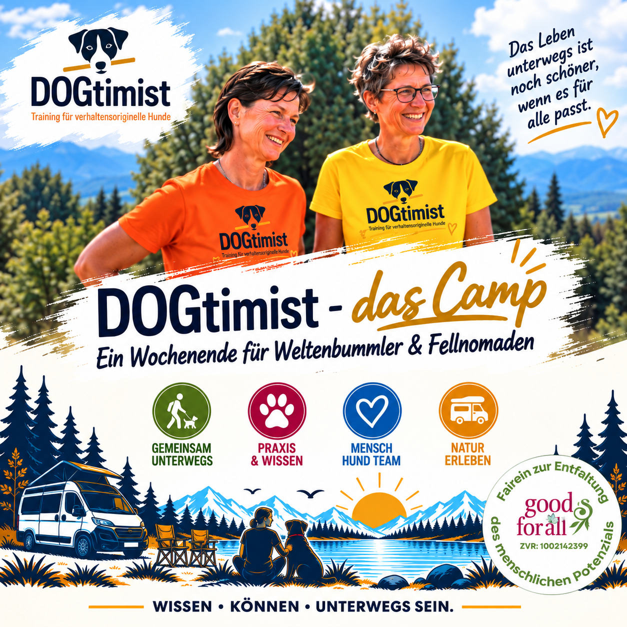 DOGtimist – das Camp: Ein Wochenende für Weltenbummler und Fellnomaden