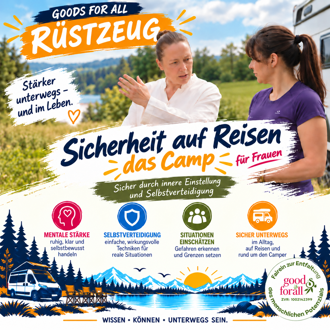 Sicherheit auf Reisen – das Camp für Frauen: Sicher durch innere Einstellung und Selbstverteidigung